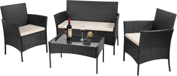 bigzzia Rattan Garden Furniture Set