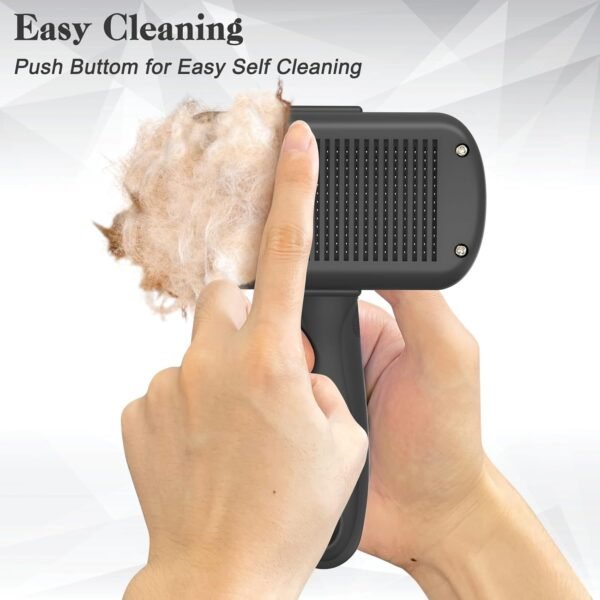 Dipoo Self Cleaning Shedding Brush - Skin Friendly Grooming Tool for Dogs, Cats