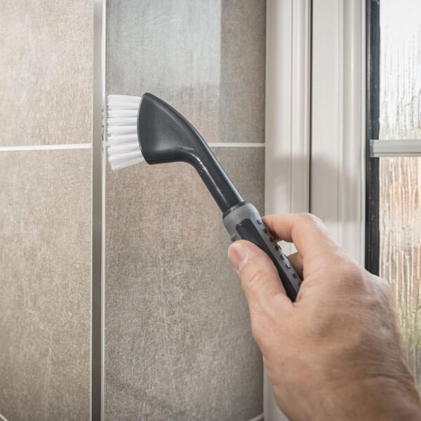 Addis ComfiGrip Grout/Cleaning Brush In Graphite With Stiff Bristles