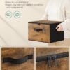SONGMICS Foldable Storage Organiser Boxes, Set of 3 Storage Basket Bins with Lids