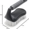 Addis ComfiGrip Floor Scrub Brush with Iron Handle, Metallic Graphite, 7 x 16 x 11 cm, 517700