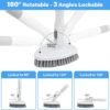 3 in 1 Tub and Tile Scrubber Bathroom Cleaner Shower Cleaning Brush 51.5” Detachable Long Handle, Stiff Bristles Scrub Brush Cleaning Tool for Bathtub Kitchen Toilet Wall Floor Glass