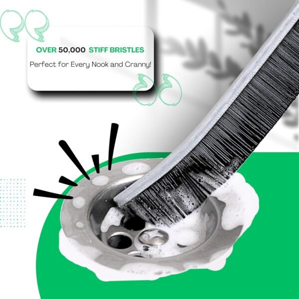 JOHN ELIA Crevice Cleaning Brush UK 3 Pcs Multifunctional Bathroom Cleaning Brushes For Small Spaces With Long Magic Brush Cleaner Grout Cleaner Brush - Groove Gaps Cleaning Brush - Cleaning Tool