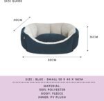 Dream Paws Scalloped Dog Bed – Blue (Small) - Image 4