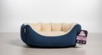 Dream Paws Scalloped Dog Bed – Blue (Small)