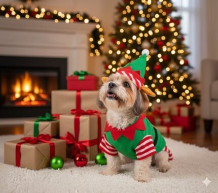 Smart Choice Christmas Elf Dog Costume – Small (30cm)