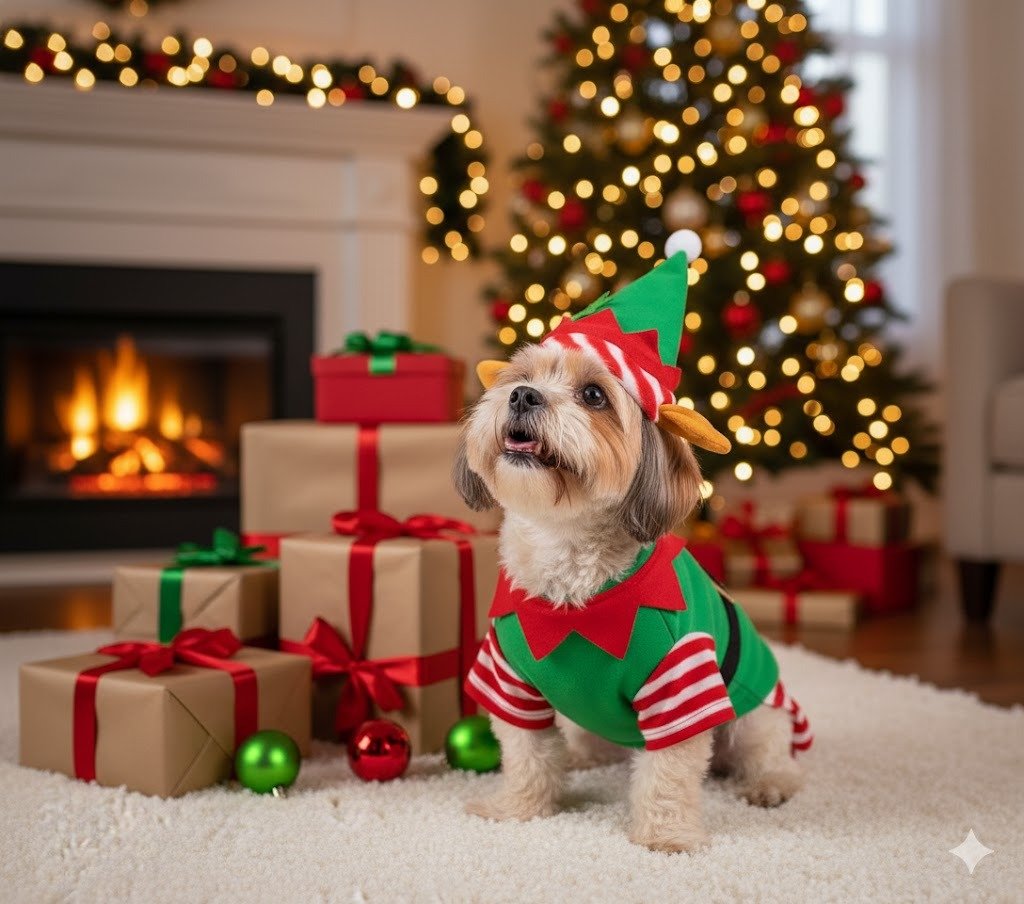 Smart Choice Christmas Elf Dog Costume – Small (30cm) Smart Choice Christmas Elf Dog Costume – Small (30cm)