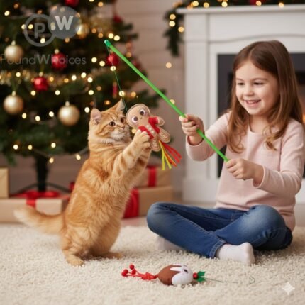 Smart Choice Christmas Cat Teaser Toy with Catnip – 45cm