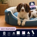 Dream Paws Scalloped Dog Bed – Blue (Small) - Image 2