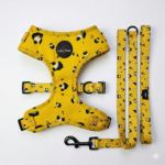 Long Paws Funk Dog Harness & Lead Set – Mustard Panda