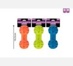 Smart Choice Rubber Dumbbell Dog Toy with Squeaker