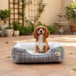 Sweet Dream Heritage Plaid Pattern Dog Bed – Light Grey - Medium - 58x48x20 - Image 3