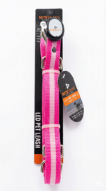 Nite Beams LED Dog Lead Leash with Flashlight – Light Up Pet Safety Night Walks