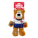 KONG Wild Knots Bear Dog Toy England Football World Cup 2026 Limited Edition Medium/Large Plush Rope Squeaky Toy