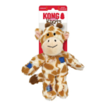 KONG Wild Knots Giraffe Dog Toy – Plush Squeaker with Rope (M/L)