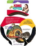 KONG PlaySpaces Glamping Cat Tent Pop Up Cat Toy with Catnip Interactive Hideaway - Image 5