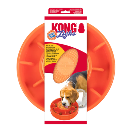 KONG Licks Slow Feeder Dog Bowl with Dual Lick Pad