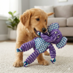 KONG Floppy Knots Large Elephant Dog Toy - Rope Plush Squeaky Dog Toy - Image 6