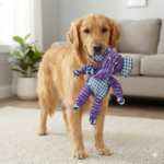 KONG Floppy Knots Large Elephant Dog Toy - Rope Plush Squeaky Dog Toy - Image 5