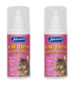 Johnson’s Cat Flea Pump Spray – Bundle 2x100ml Flea Treatment Spray for Cats & Kittens