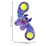 KONG Monsters Woozles Dog Toy With Dual Tennis Ball Squeaker + Interactive Plush Fetch - Image 6