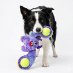 KONG Monsters Woozles Dog Toy With Dual Tennis Ball Squeaker + Interactive Plush Fetch - Image 2
