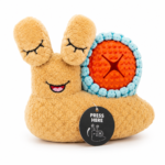 M-PETS Interactive Snail Dog Toy – Treat Hiding Toy with 2 Squeakers & Pop-Up Eyes