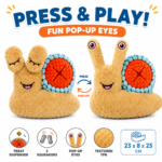 M-PETS Interactive Snail Dog Toy – Treat Hiding Toy with 2 Squeakers & Pop-Up Eyes - Image 6