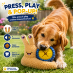 M-PETS Interactive Snail Dog Toy – Treat Hiding Toy with 2 Squeakers & Pop-Up Eyes - Image 5
