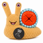 M-PETS Interactive Snail Dog Toy – Treat Hiding Toy with 2 Squeakers & Pop-Up Eyes - Image 2